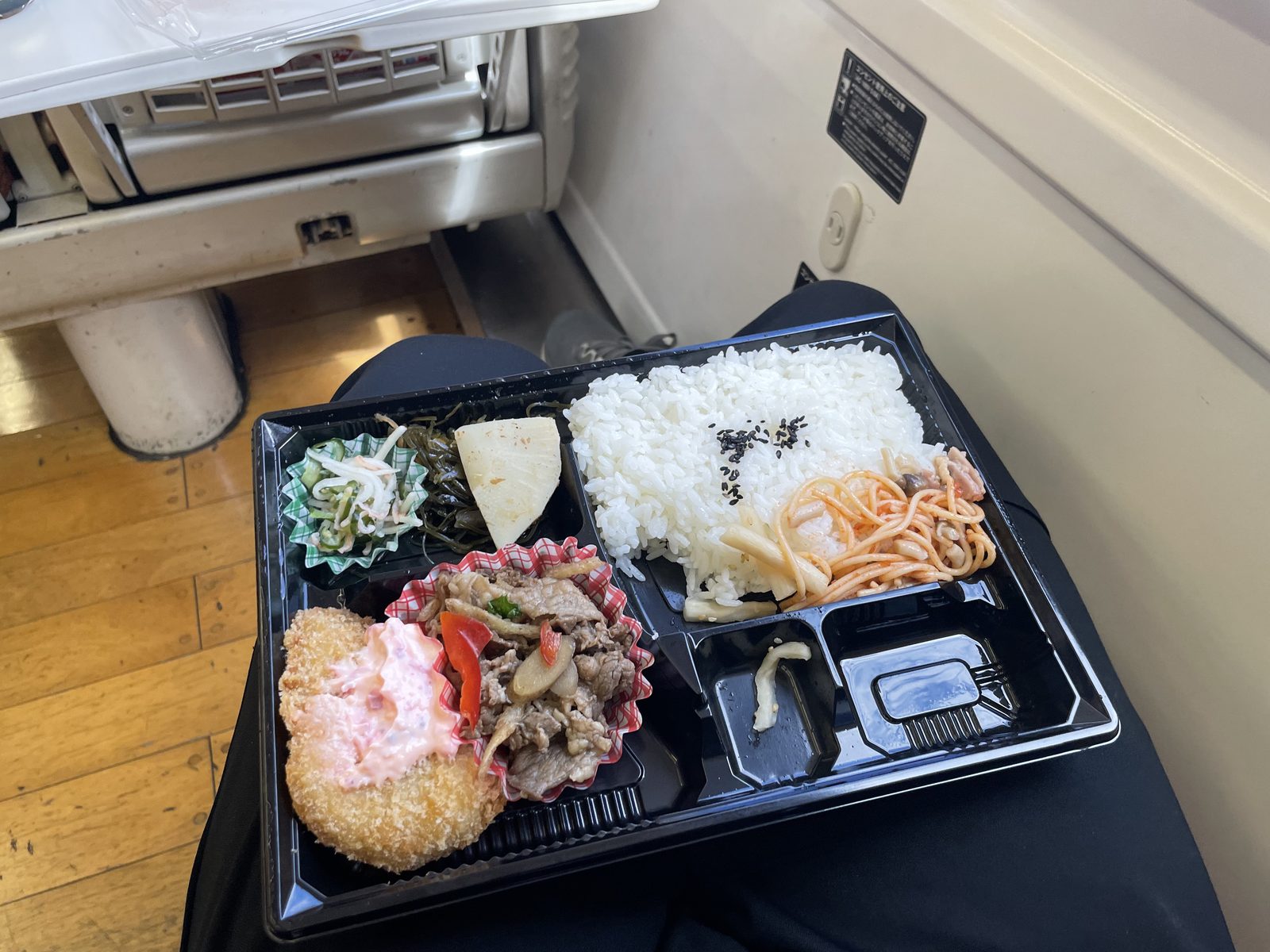 13:13 — 650엔짜리 점심. 기차에서 먹으니 더 맛있다
